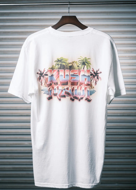 Kush Maui - Sunsets & Palm Trees T-shirt (White)